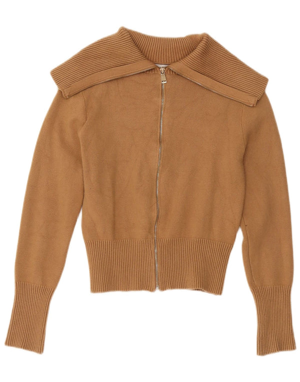 Pulover cardigan pentru femei Zara UK 16 mare, maro, viscoză