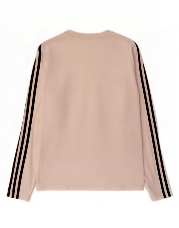 Top pentru femei Adidas cu mânecă lungă UK 8/10 mic, alb, bumbac