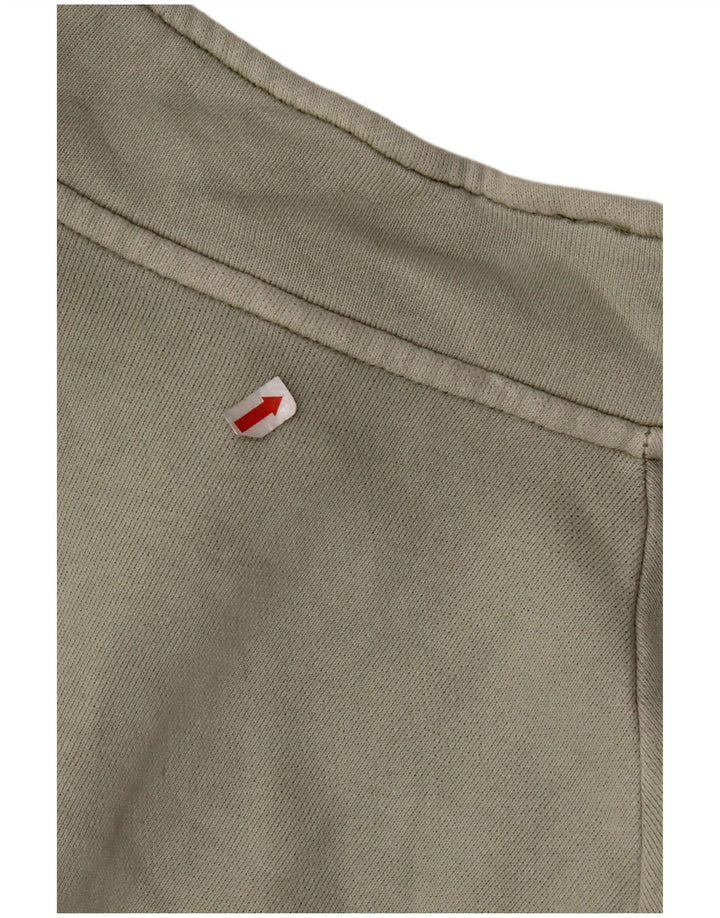 Hanorac pentru bărbați REEBOK, cu fermoar, cu gât, din bumbac mare, kaki