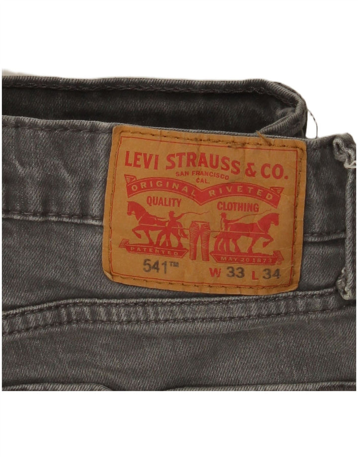 Blugi conici pentru bărbați Levi's 541 W33 L31 bumbac gri