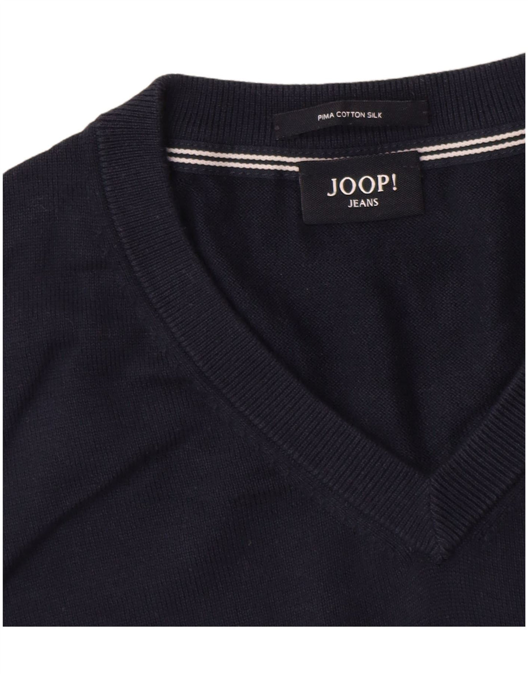 Pulover pentru bărbați Joop cu decolteu în V, mare, albastru, bumbac
