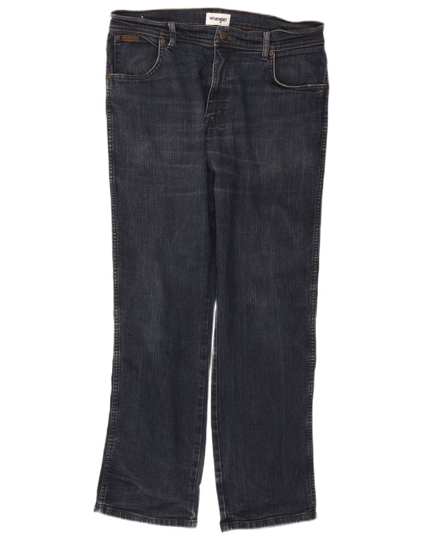 Blugi drepte pentru bărbați Wrangler Texas W34 L32 bumbac bleumarin