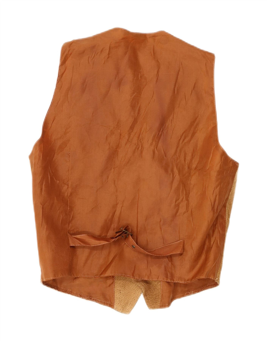 Vestă vintage bărbătească din piele intoarsa mica maro