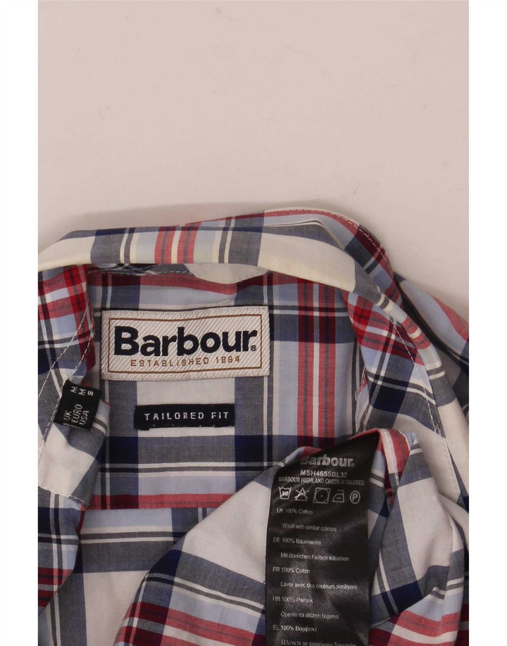 Cămașă Barbour pentru bărbați, cu croiala medie, din bumbac cu carouri multicolore
