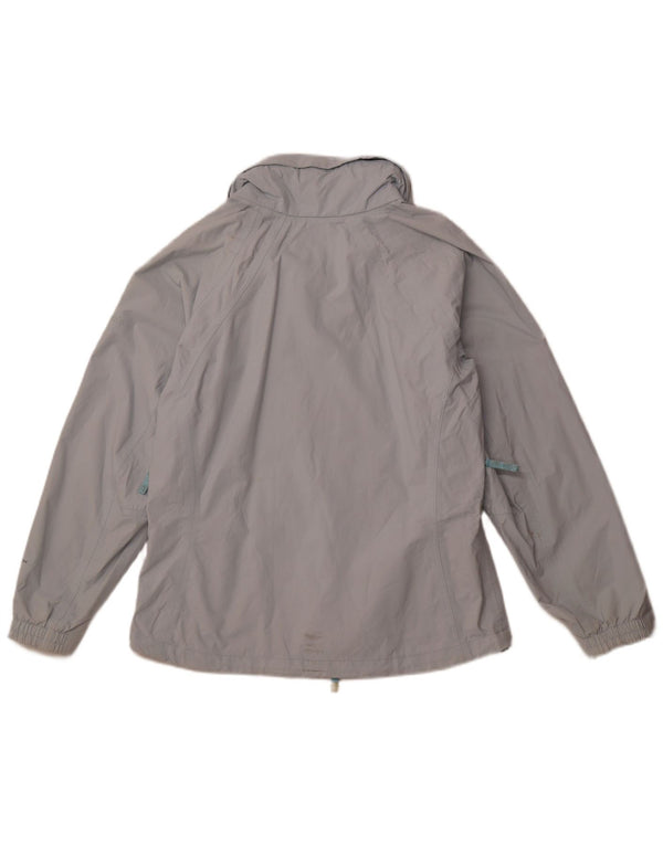 Jachetă Windbreaker pentru femei COLUMBIA cu glugă UK 14 Medium Blue Nylon Sports