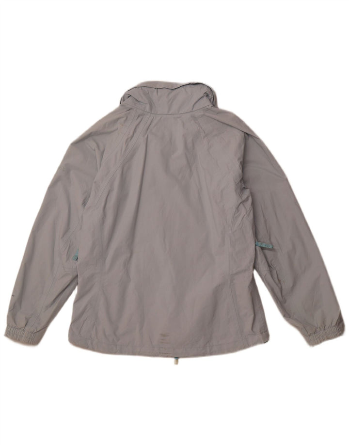 Jachetă Windbreaker pentru femei COLUMBIA cu glugă UK 14 Medium Blue Nylon Sports