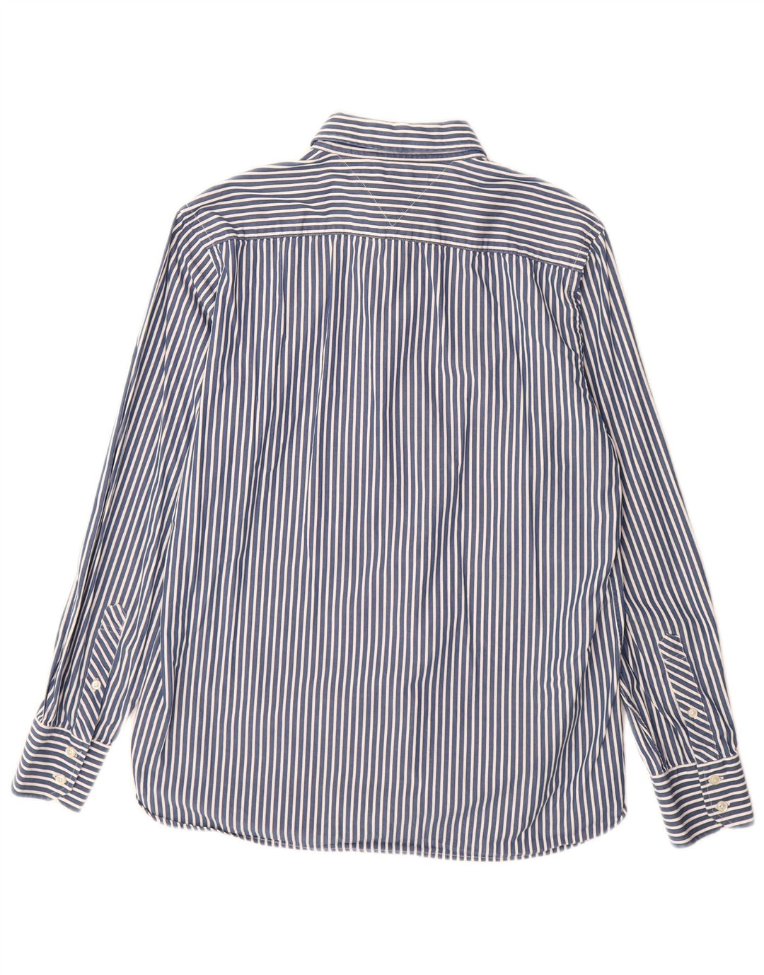 Cămașă Tommy Hilfiger pentru bărbați, bumbac cu dungi albastre medii