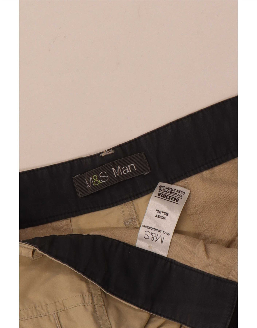 Pantaloni scurți cargo pentru bărbați Marks & Spencer W34, mari, bej, bumbac
