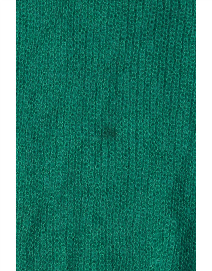 Pulover vintage cu gât țestoasă supradimensionat pentru femei UK 18 XL verde