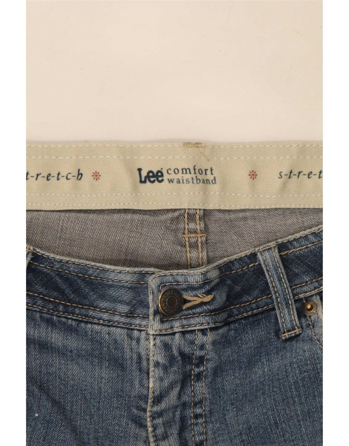 Blugi drepti stretch pentru femei Lee W32 L30 albastru