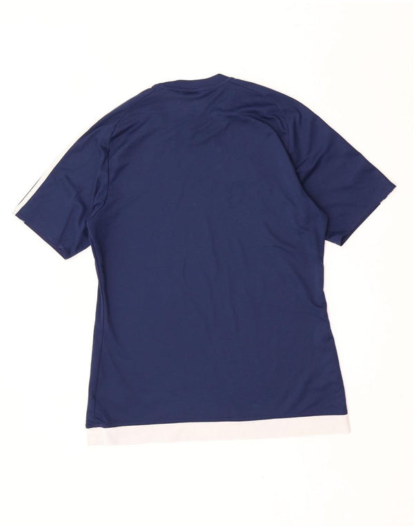 Tricou Adidas Climalite pentru bărbați Top Mediu Bleumarin Poliester Colorblock