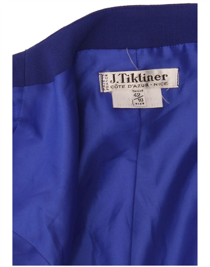 J.TIKTINER Jachetă Blazer Crop 1 Button pentru Damă EU 42 Mare Bleumarin