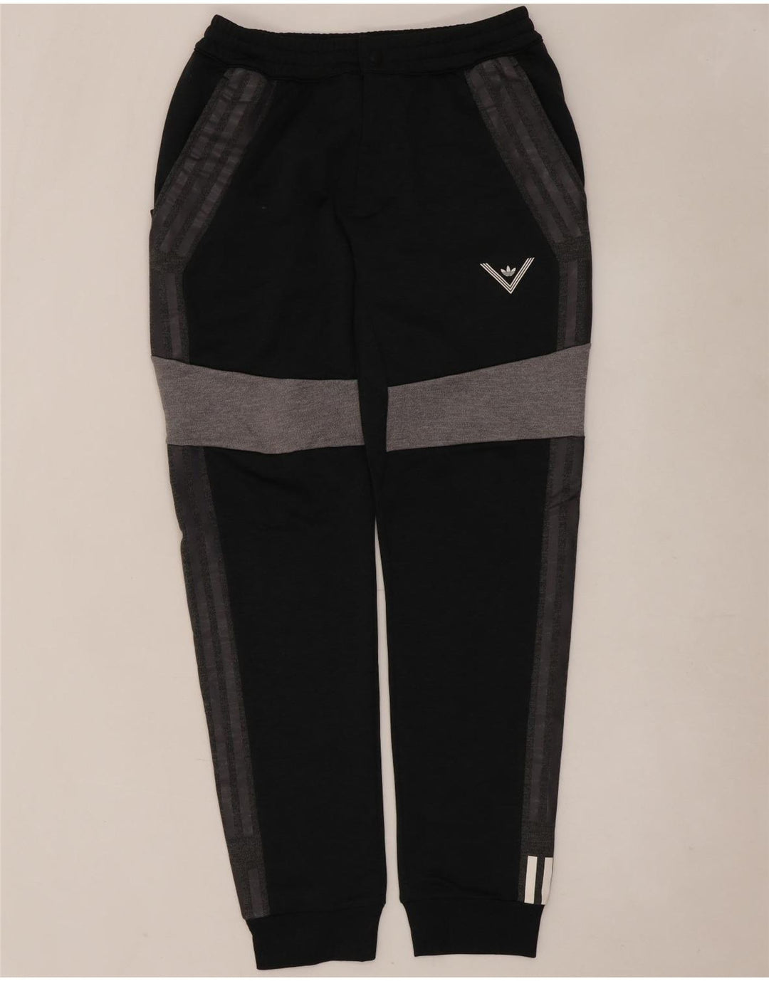 Pantaloni de trening pentru bărbați Adidas Pantaloni de jogging Mici, gri, poliester color bloc