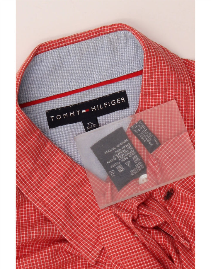 Cămașă Tommy Hilfiger pentru bărbați, XL, roșu, bumbac