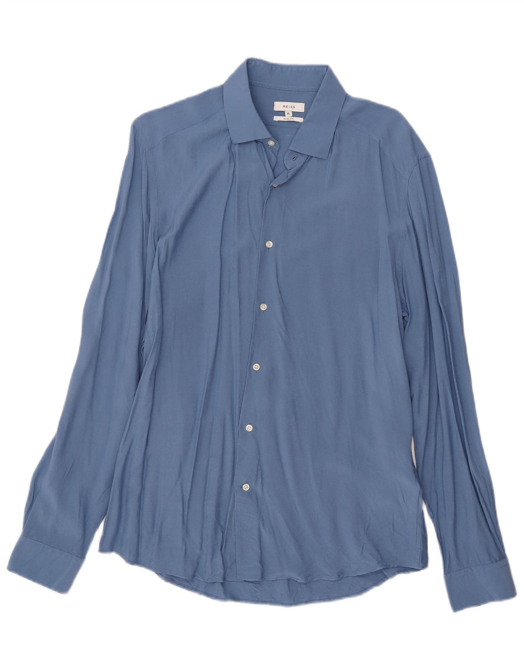Cămașă pentru bărbați Reiss Slim Fit XL Blue Viscose