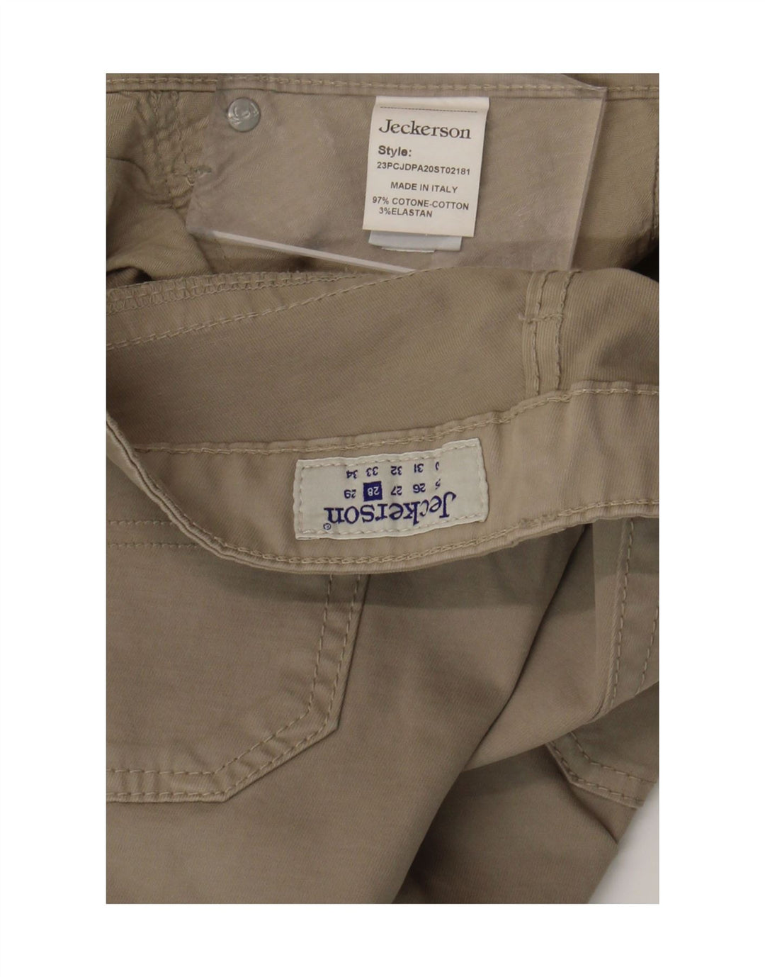 Pantaloni cargo slim pentru femei JECKERSON L28 L26 bumbac bej