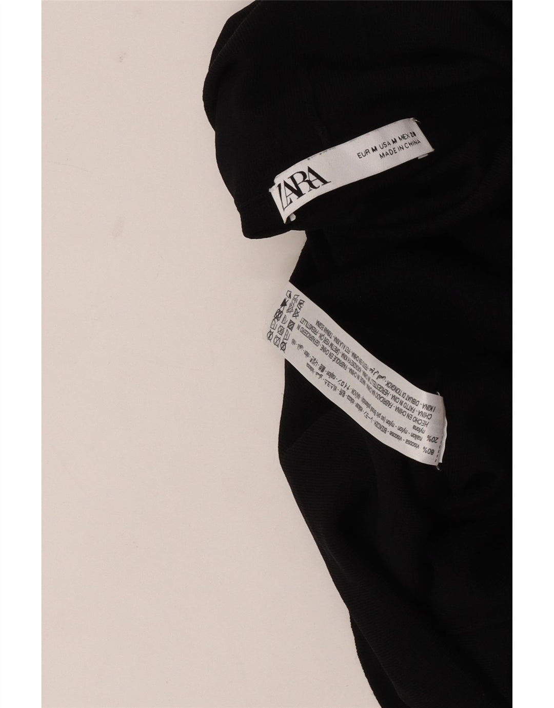 Vesta Crop Top pentru femei Zara UK 12 Medium Black Viscose