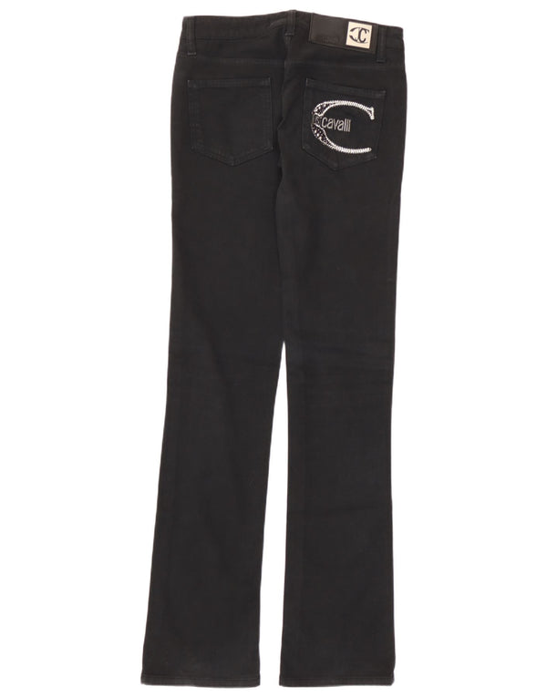 Just Cavalli Blugi pentru damă cu grafic bootcut IT 40 Small W26 L33 Bumbac negru