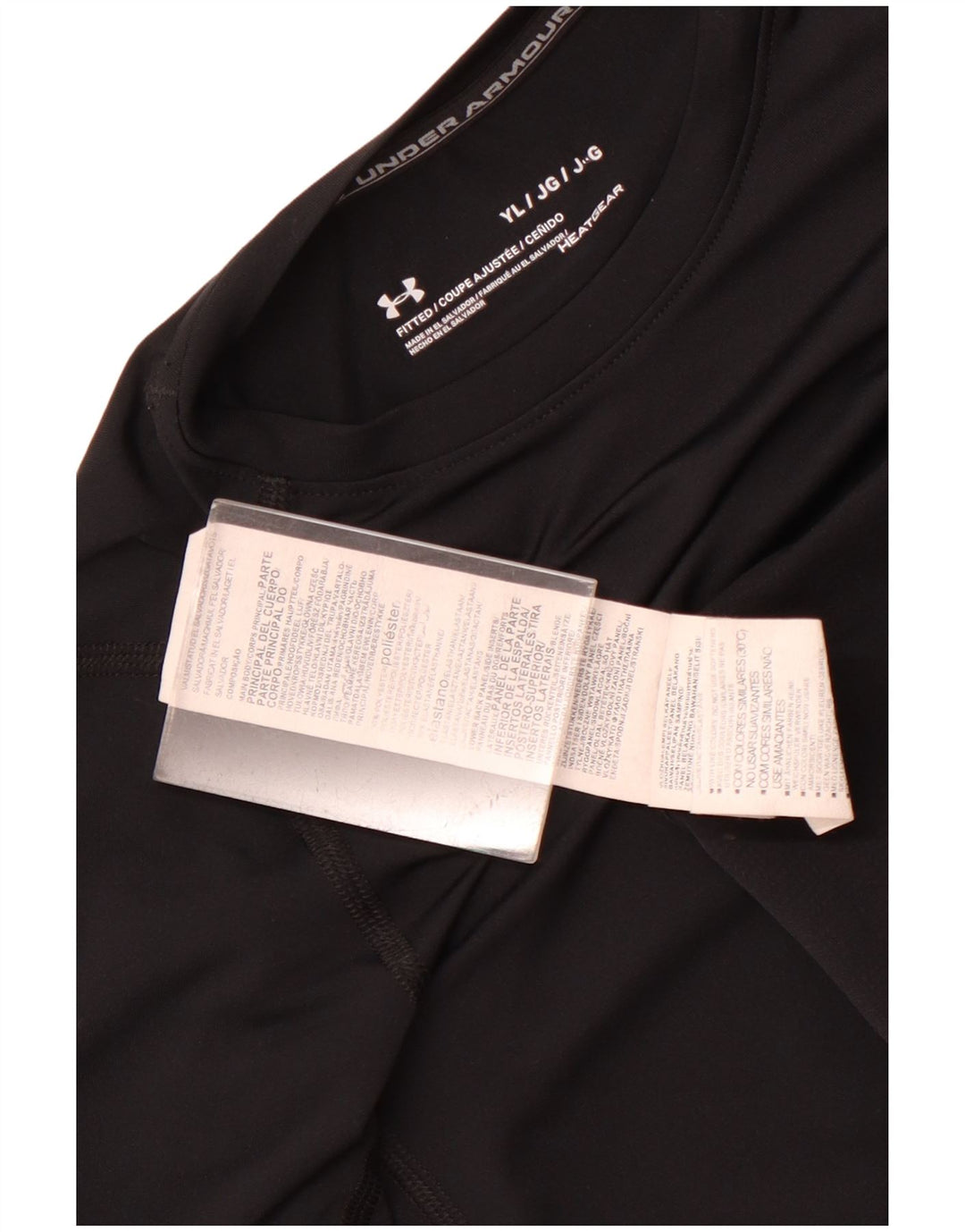 Under Armour Boys Heat Gear Top cu mânecă lungă 11-12 ani mare negru