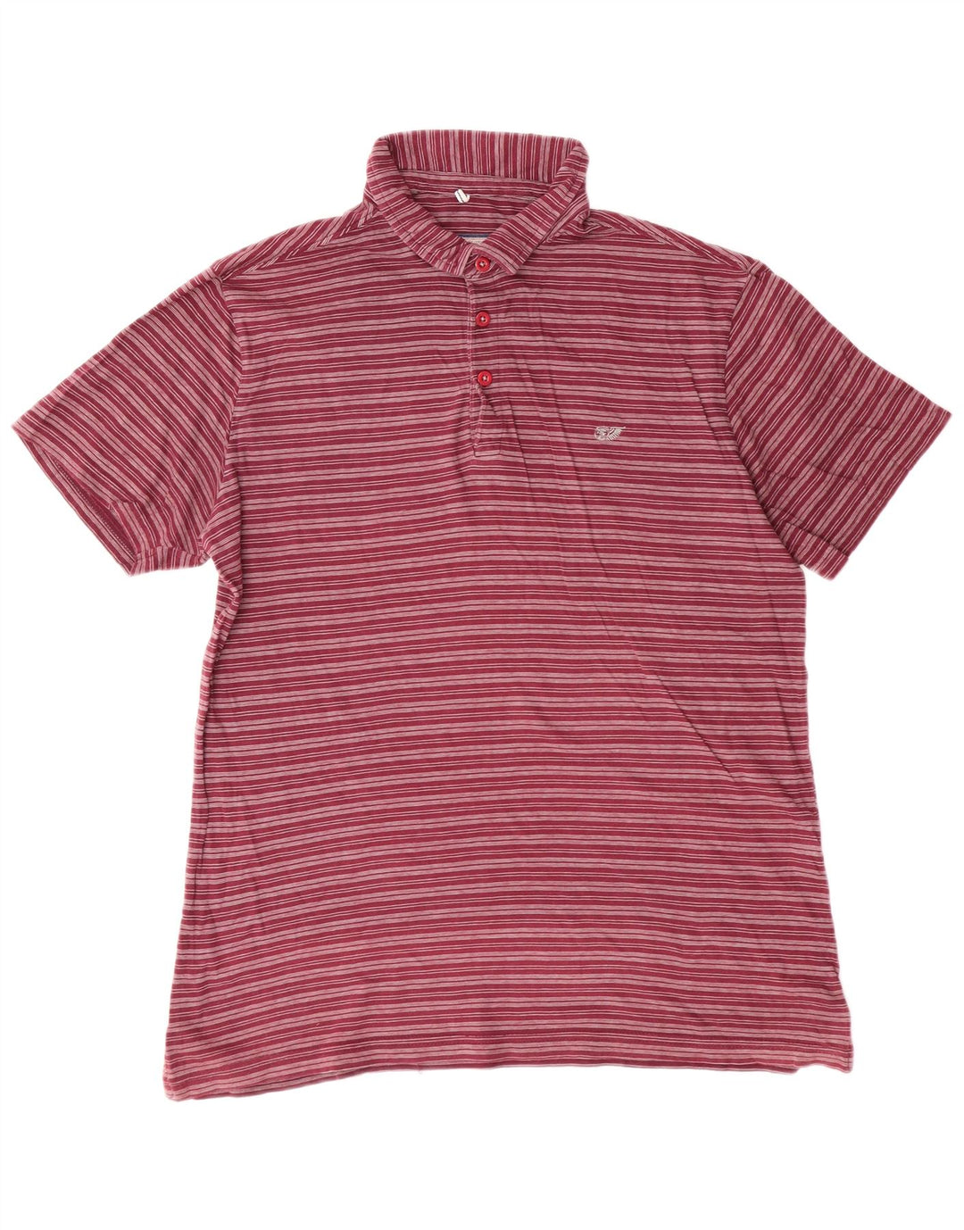 Carrera Mens Medium Maroon Striped Bumbac