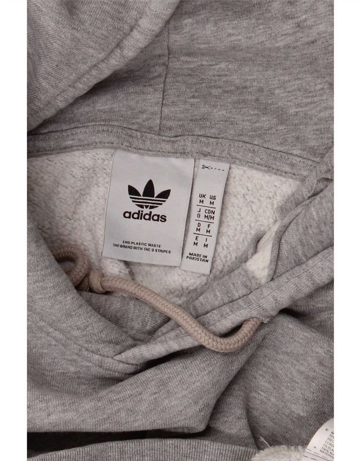 Pulover Adidas pentru bărbați, bumbac cu pete, gri mediu