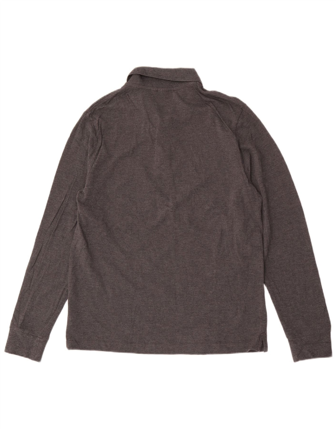 Tricou polo cu mânecă lungă pentru bărbați John Lewis, bumbac gri mediu