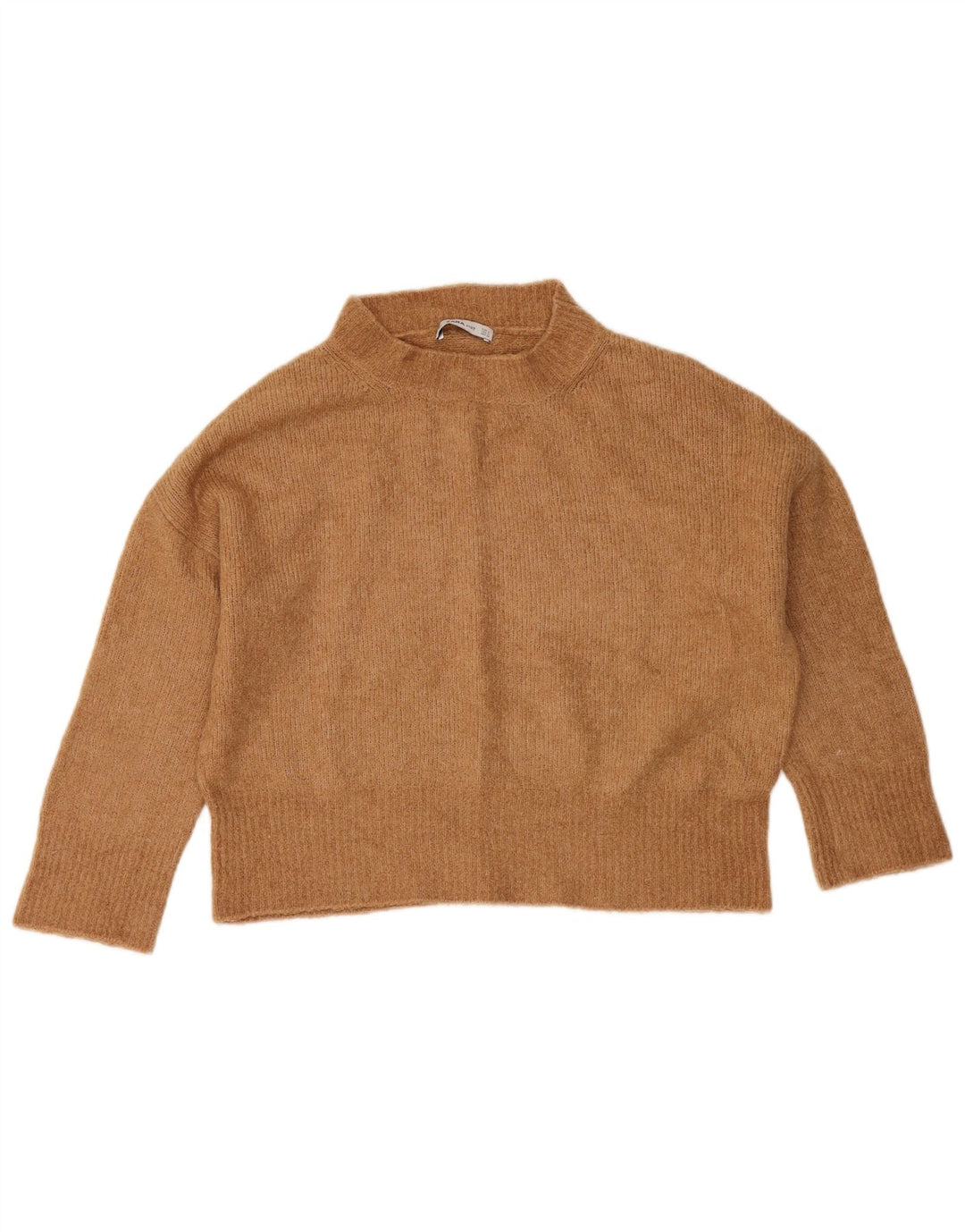 Pulover oversized cu gât țestoasă pentru femei Zara UK 10 Mic Bej