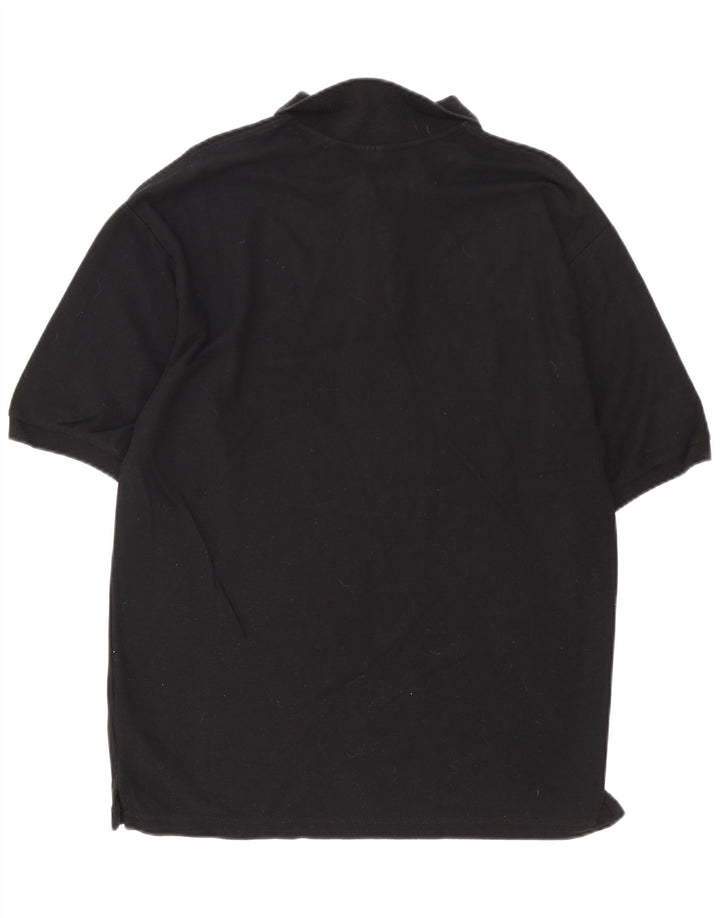Tricou polo Fila pentru bărbați, bumbac mediu negru