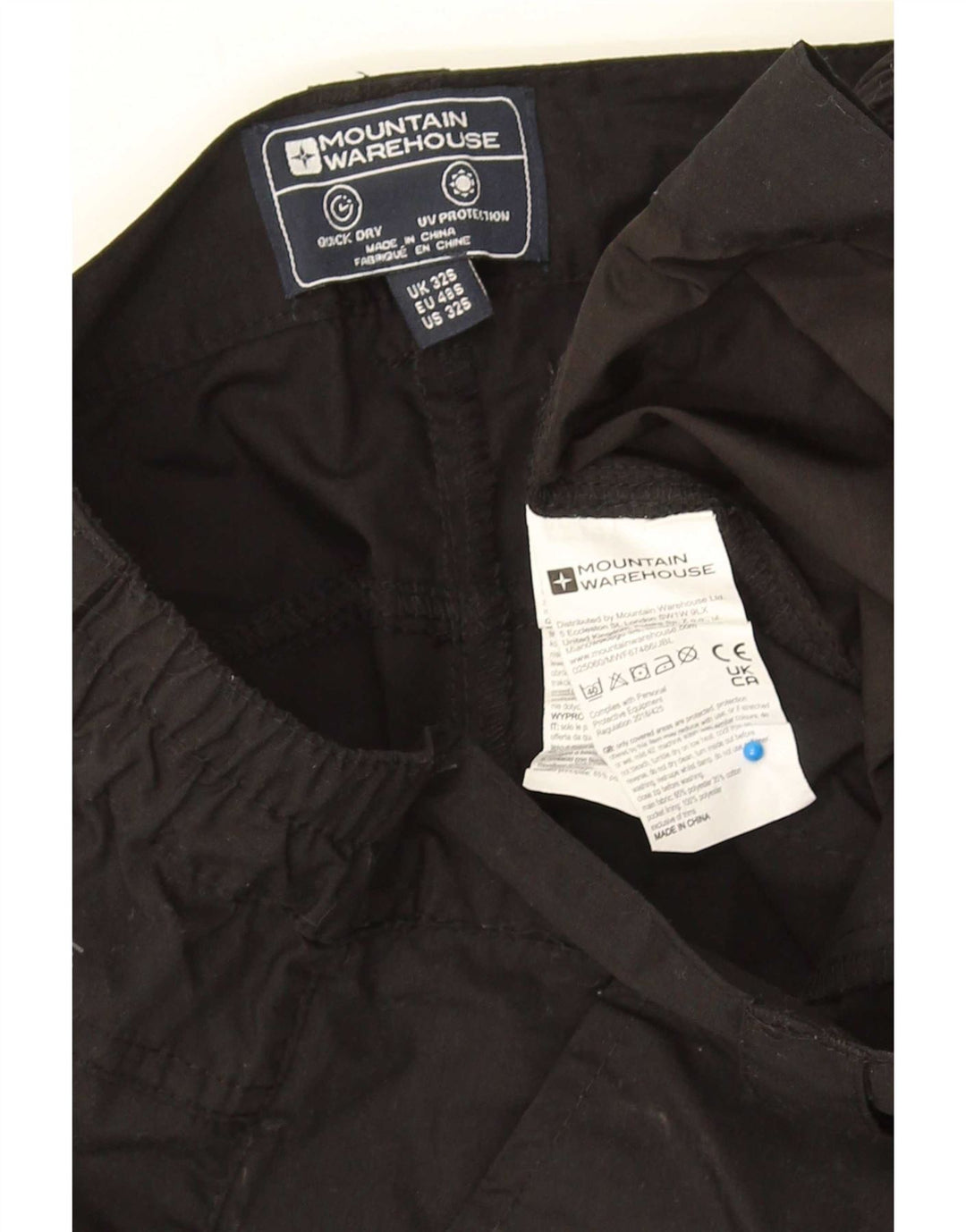 Pantaloni cargo drepti pentru bărbați Mountain Warehouse L32 L28 Poliester negru
