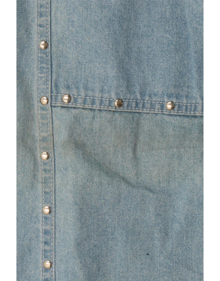 COVER Womens Denim Skirt W33 Large  Blue Cotton Vintage Cover and Second-Hand Cover from Messina Hembry 