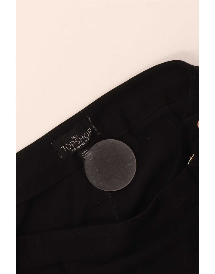 Fusta Wrap pentru femei Topshop UK 8 Small W28 Poliester negru