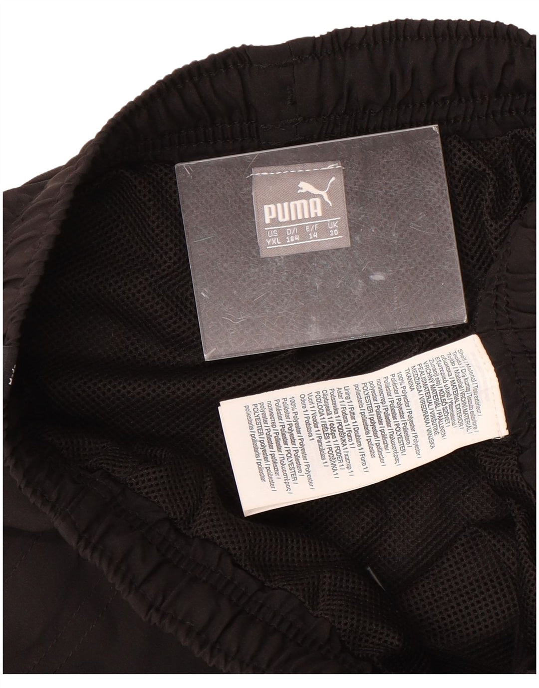 Pantaloni de trening grafic PUMA pentru băieți Pantaloni de jogging 13-14 ani Poliester negru