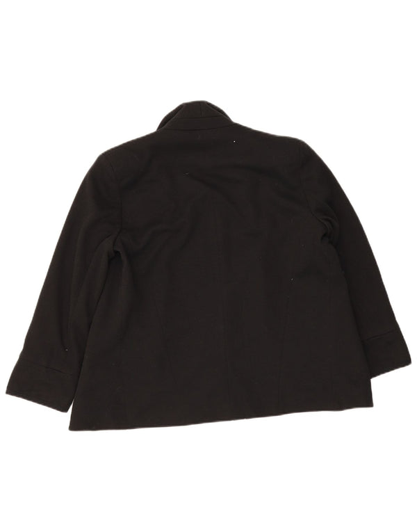 Topshop Jachetă Blazer deschisă pentru femei UK 10, poliester negru mic