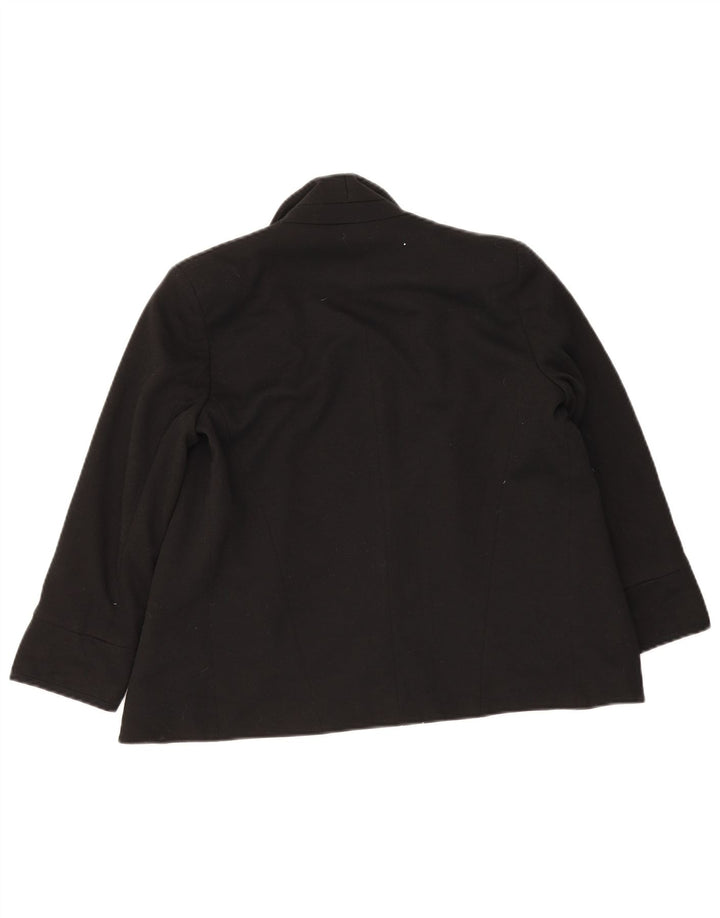 Topshop Jachetă Blazer deschisă pentru femei UK 10, poliester negru mic