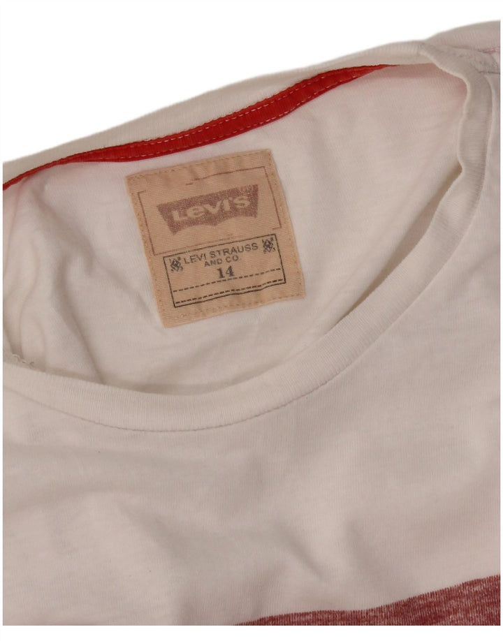 Tricou grafic LEVI'S pentru baieti Top 13-14 ani alb