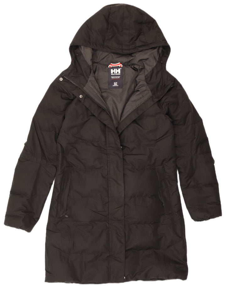 Palton căptușit cu glugă pentru femei Helly Hansen UK 10 Poliester negru mic