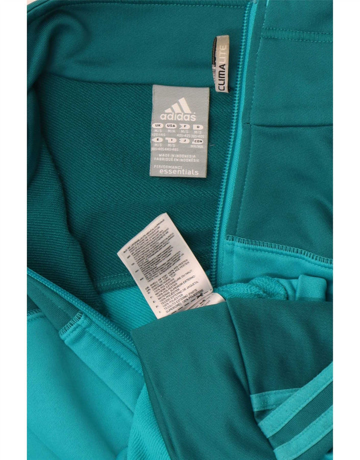 Jachetă de top pentru trening Climalite Adidas pentru femei UK 12/14 verde mediu