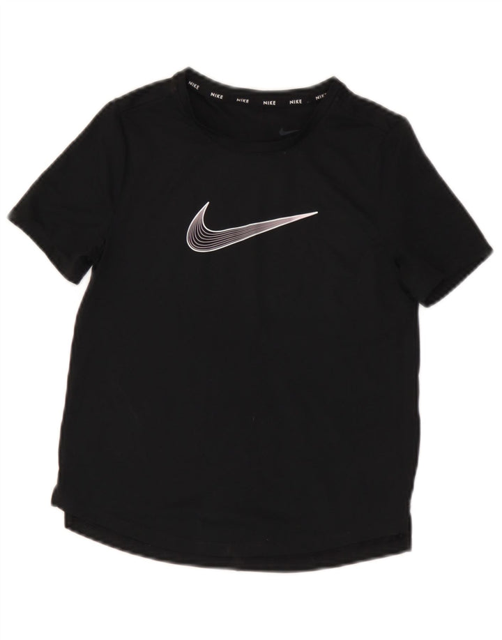 Tricou grafic Nike Dri Fit pentru băieți Top 8-9 ani Poliester negru mic