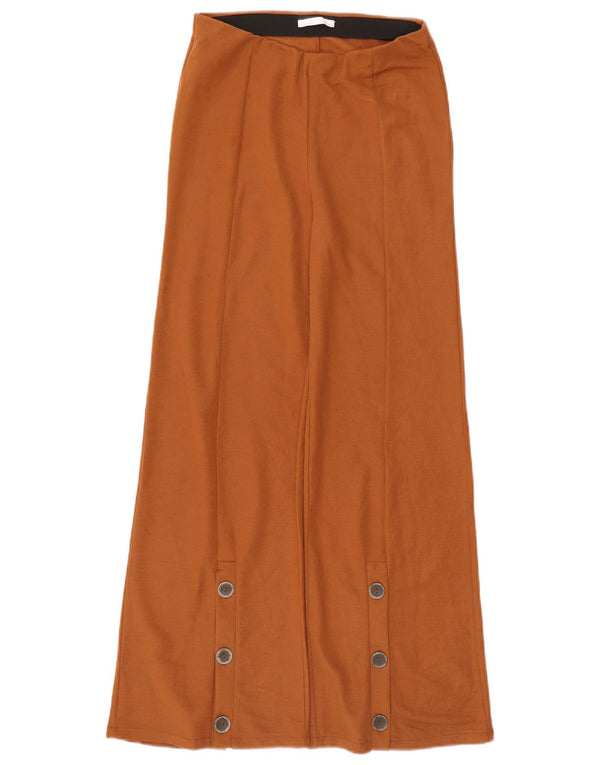 Pantaloni casual pentru femei cu picioare largi Zara Mediu L28 L30 Maro