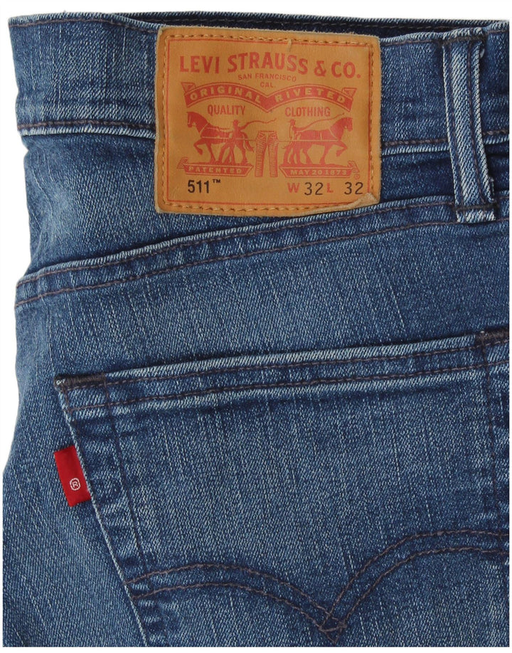 Pantaloni scurți din blugi 511 pentru femei LEVI'S W32, bumbac albastru mare