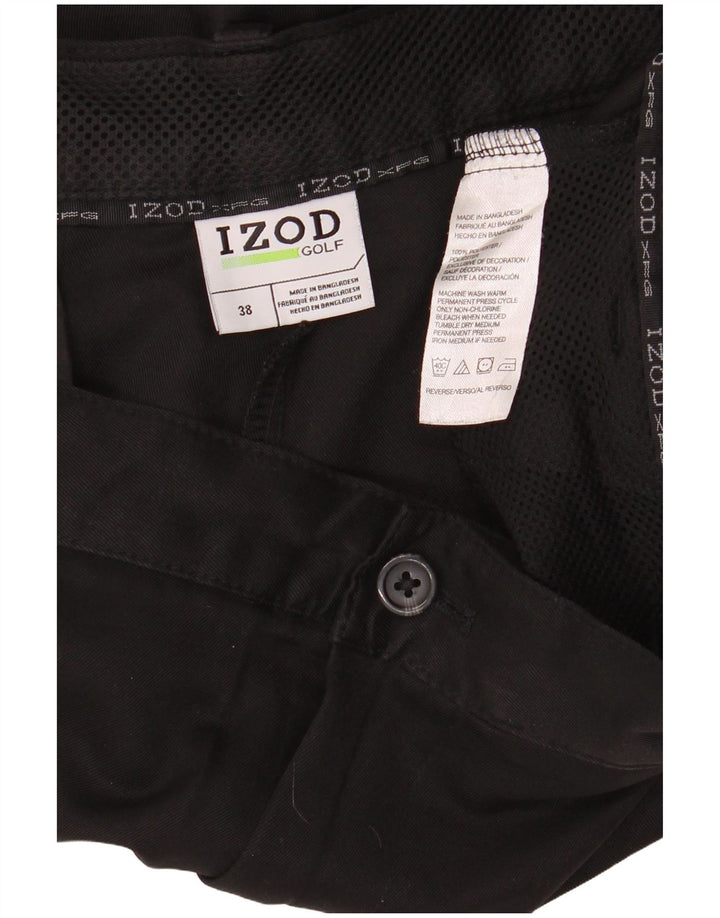 Pantaloni scurți chino pentru bărbați Izod W38 XL poliester negru