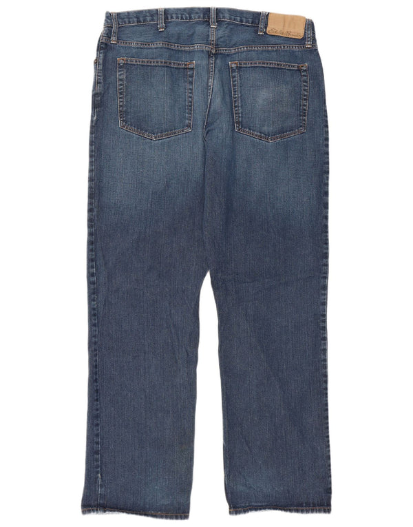 Eddie Bauer Blugi drepte pentru bărbați, cu ajustare relaxată, W38 L34, bumbac albastru