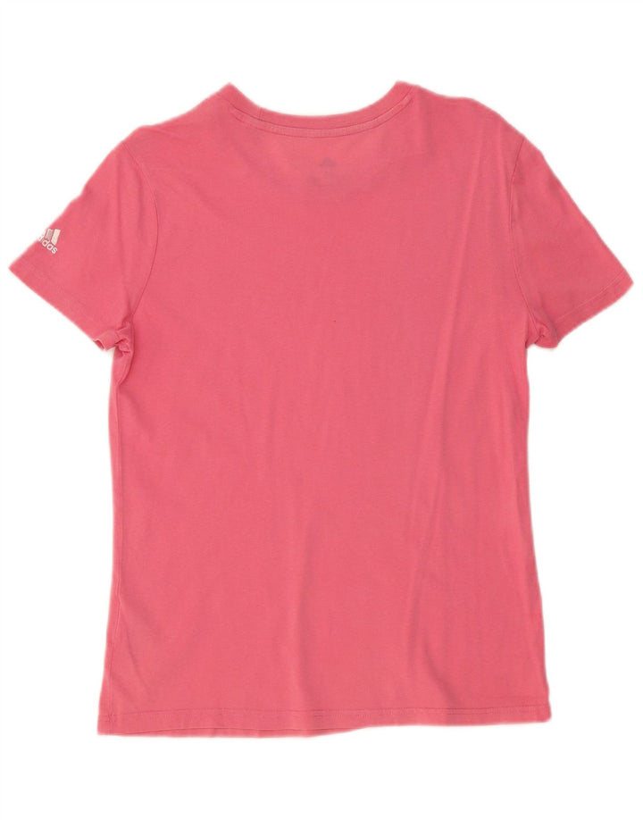 Tricou grafic ADIDAS pentru femei Top UK 12 Medium Pink Bumbac