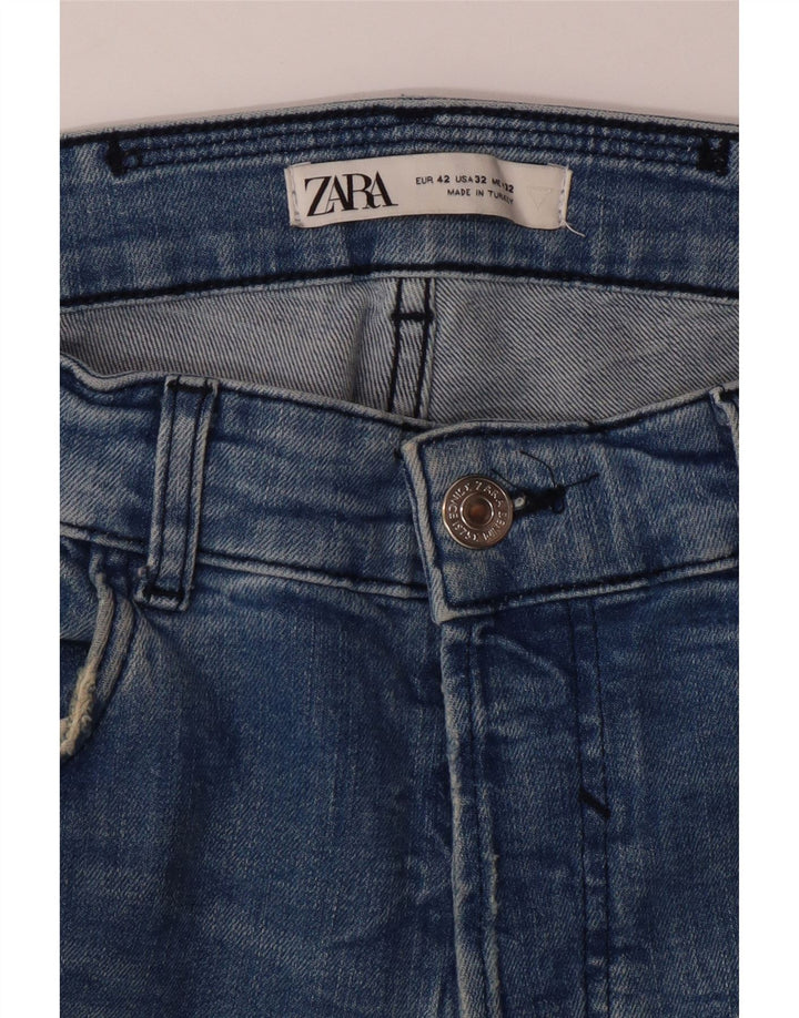 ZARA Womens Distressed Slim Jeans EU 42 Large W32 L30 Blue Vintage Zara and Second-Hand Zara from Messina Hembry 