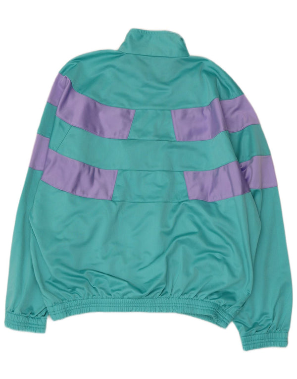 Jachetă de trening pentru femei VINTAGE UK 18 XL Turcoaz Colorblock