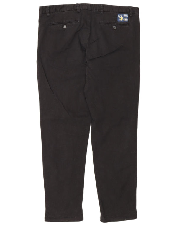 Moschino Mens Slim Chino Trousers EU 52 XL W36 L30 Black Cotton