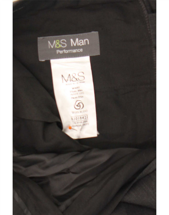 Marks & Spencer Pantaloni drepți pentru bărbați L36 L31 Poliester gri