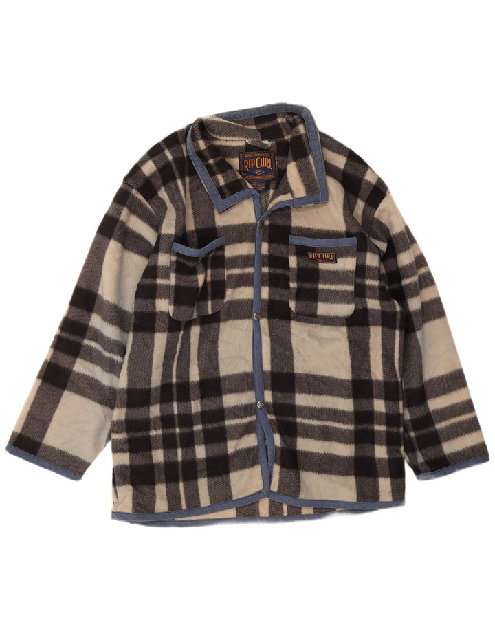 Jachetă fleece pentru bărbați Rip Curl UK 40 Large Beige Check Poliester