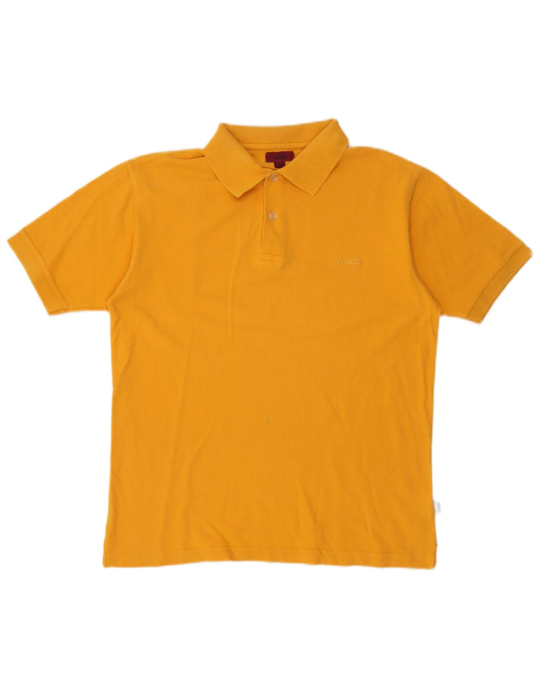 Tricou polo Asics pentru bărbați, bumbac galben mediu