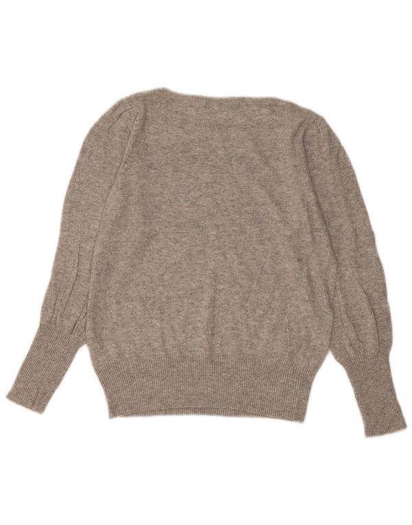 Pulover pentru femei Marks & Spencer cu gât de barcă UK 14 Medium Gri Pete